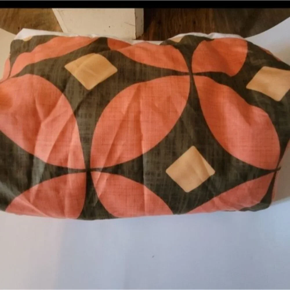 Rare Designer Caroline Okun mid century modern Queen duvet
